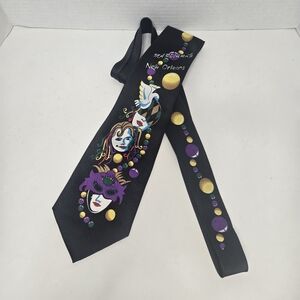 Mardi Gras New Orleans Tie - Brother's Hand Made - Masquerade Beads